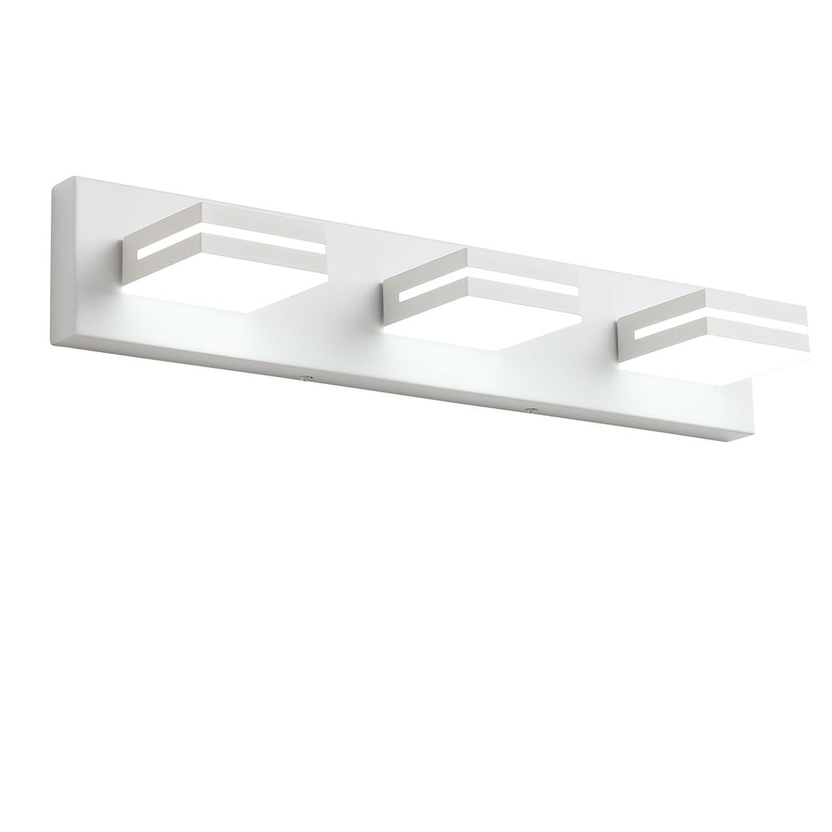 SineRise LED Modern Bathroom Vanity Light Fixtures, Modern Acrylic Bathroom Wall Lighting Fixtures Over Mirror, 3-Light, 24-Inch, White, 100%-0% White