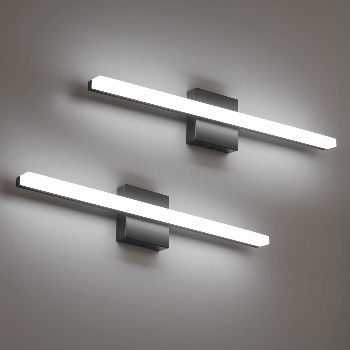 Combuh Black Vanity Lights Over Mirror, LED Modern Bathroom Wall Lamps