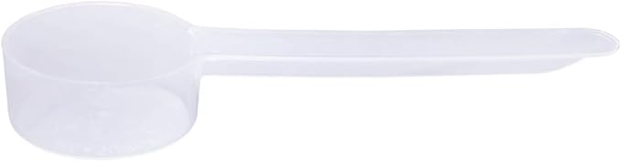 Plastic Measuring Scoop, 2 teaspoon (11 cc | 11 mL) Long Handle Spoons for Powders, Granules, Coffee, Pet Food, Baking Supplies, Protein and Other Dry Goods, BPA Free (Set of 1)