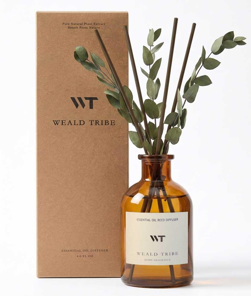 Eucalyptus & Mint Scent Reed Diffuser Set for Bathroom Room Decor