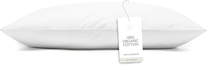 BOLL & BRANCH Down Chamber Pillow - Soft, King - Naturally Cooling Shell - Premium Comfort, Superior Support - Cruelty-Free IDS Certified Down