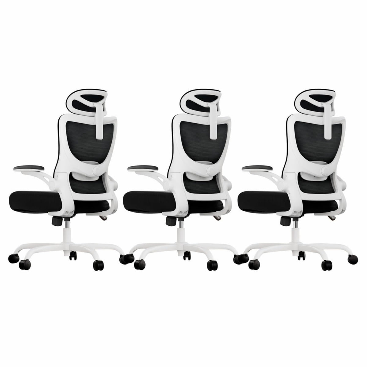 Marsail Ergonomic Office Chair with 3D Armrests, Pack of 3