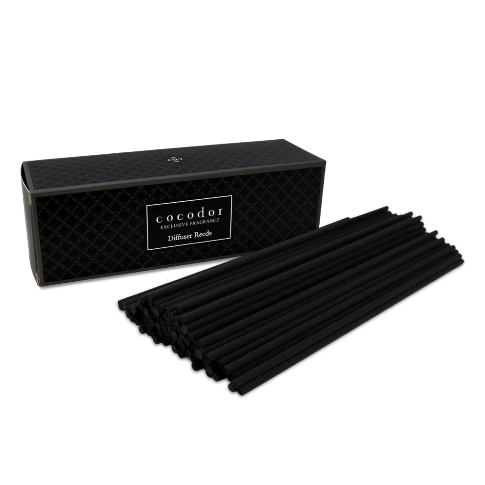 Cocod'or COCODOR Diffuser Black Fiber Reed Sticks(100pcs, 8" x 4mm) / Diffuser Oil Refill, Home Fragrance, Reed Diffuser Set, Sticks for Reed Diffusers, Office Décor, Decoration