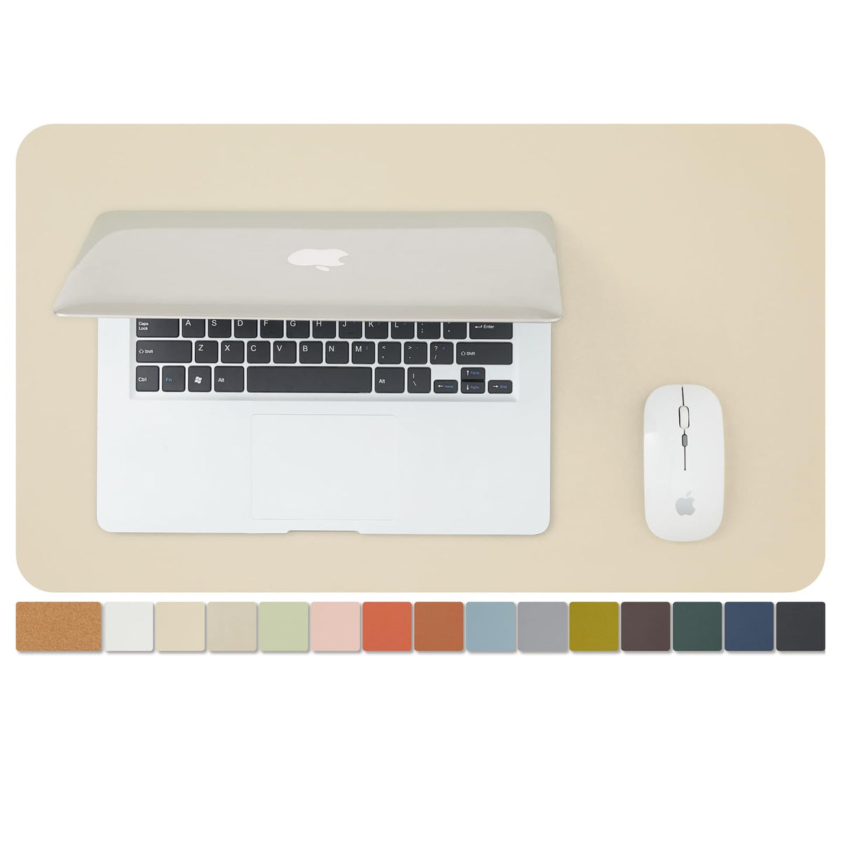Cork Desk Mat - Small Dual-Sided Desk Pad for Office and Home - Desk Organization and Accessories - Ideal for Large Mouse Pad and Small Desk Mats on Top of Desks(Beige,23.6"x 13.8")