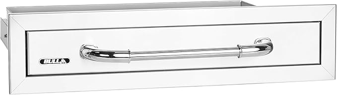 Bull Outdoor Products Premium Components for Outdoor Kitchen BBQ Island Stainless Steel Drawer with Reveal