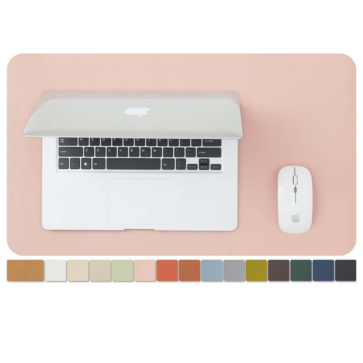Cork Desk Mat - Small Dual-Sided Desk Pad for Office and Home - Desk Organization and Accessories - Ideal for Large Mouse Pad and Small Desk Mats on Top of Desks(Pink,23.6"x 13.8")