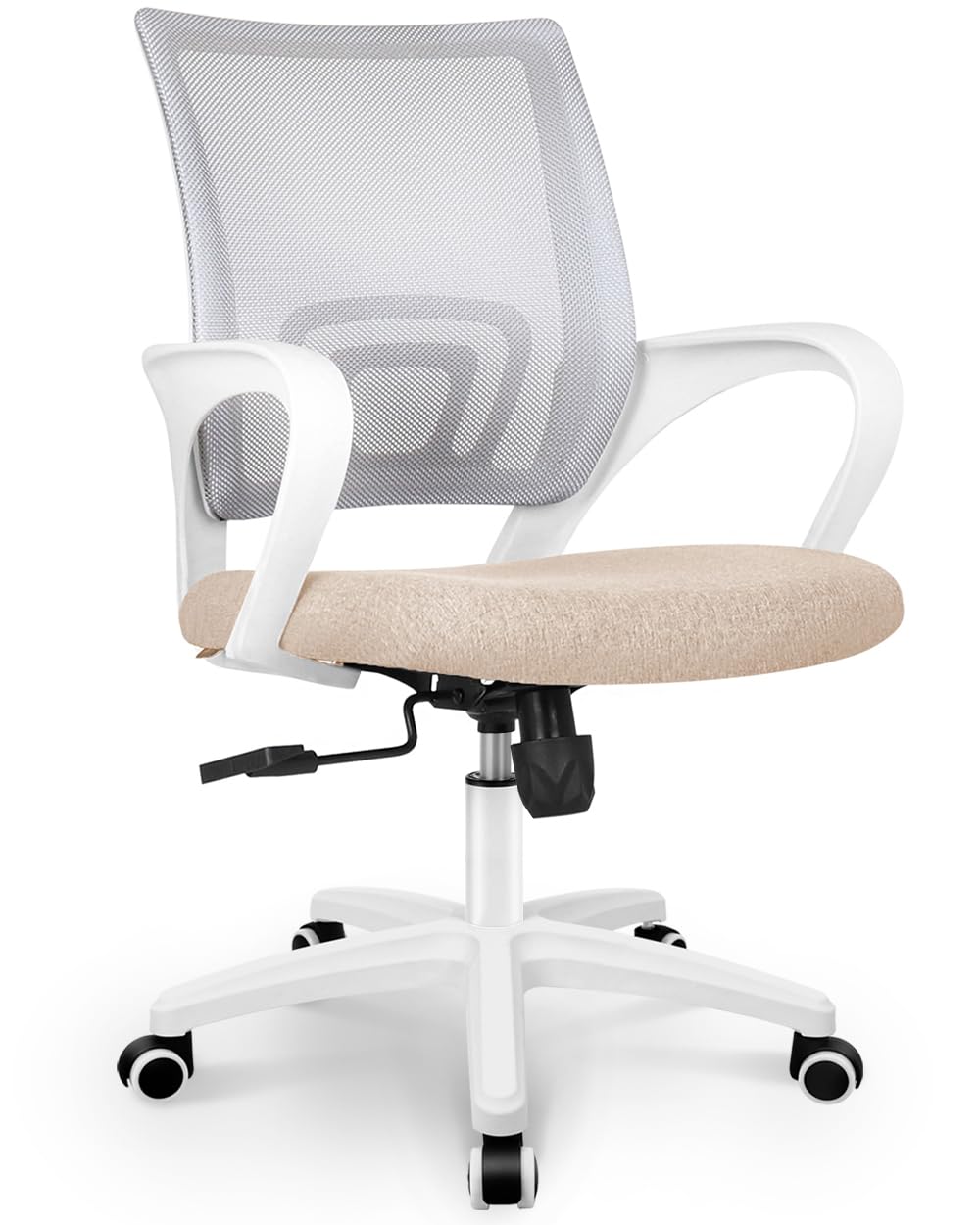 NEO CHAIR Office Computer Chair Ergonomic Mid-Back Mesh Desk Chair, Beige