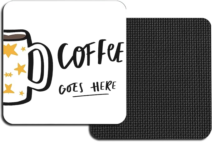 Square Coffee Coasters for Drinks, Funny Drink Coasters Set of 2, Coffee Coaster for Home Office Table Kitchen Desk Decor Beer Bar, Birthday Gifts for Women Men Mom Coffees Lover