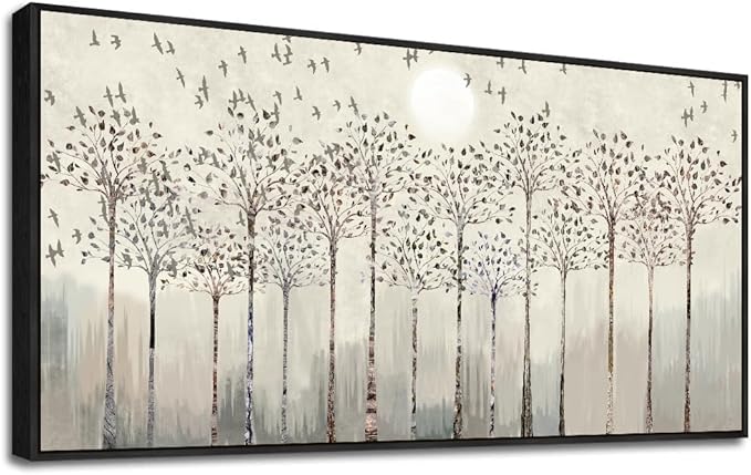 hyidecorart Black Framed Canvas Wall Art For Living Room Large Size Decorations For Bedroom Room Office Wall Decor Pictures Abstract Scenery Wall Painting Artwork Canvas Prints Boho Home Decor