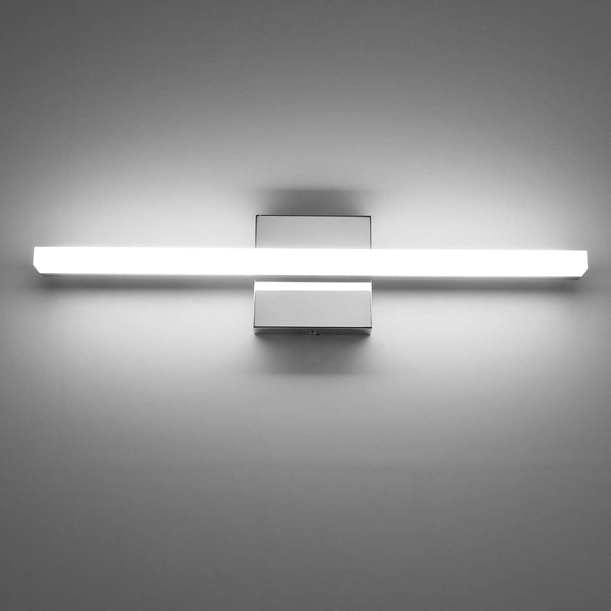 Combuh Modern Vanity Light Above Mirror, LED Wall Lamp for Bathroom Chrome