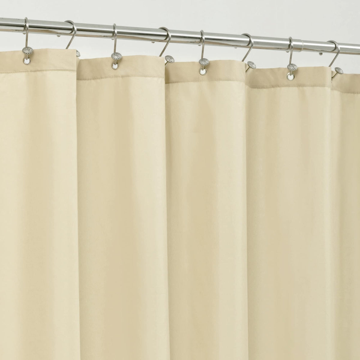 ALYVIA SPRING Waterproof Fabric Shower Curtain or Liner Cream, 72x72