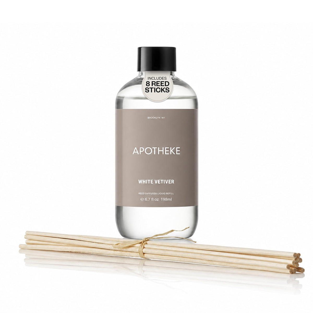 Apotheke Reed Diffuser Liquid Refill, Essential Oil - White Vetiver