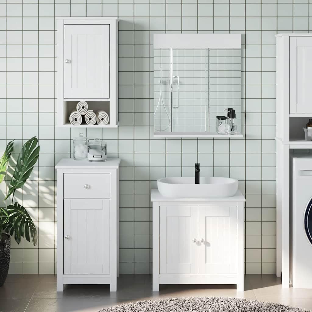 Zexlorith 3 Piece Bathroom Furniture Set, Pine Wood Sink Vanity Cabinet
