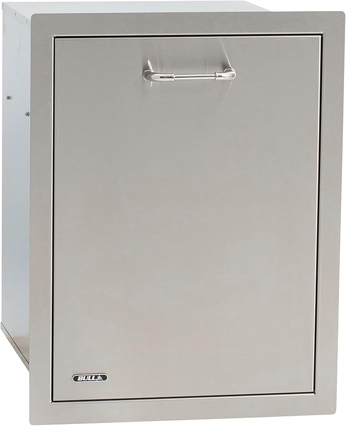 Bull Slim 10 Gallon Pull-Out Trash Drawer with Trash Can, 16.5x27-Inches (56941)
