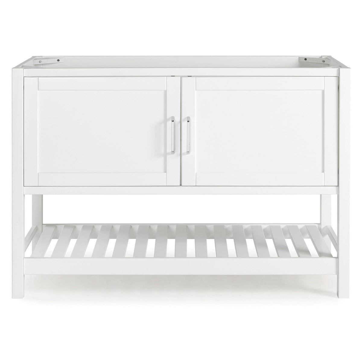 Alaterre Furniture Bennet Bathroom Vanity Cabinet, White, 48” x 21.5” x 34”