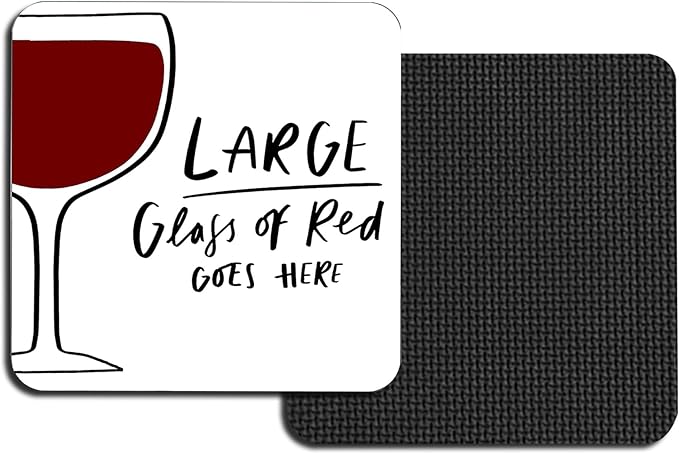 Square Red Wine Coasters for Drinks,Funny Drink Coasters Set of 2,Red Wine Coaster for Home Office Table Kitchen Desk Decor Coffee Beer Bar,Birthday Gifts for Women Men Mom Wines Lover