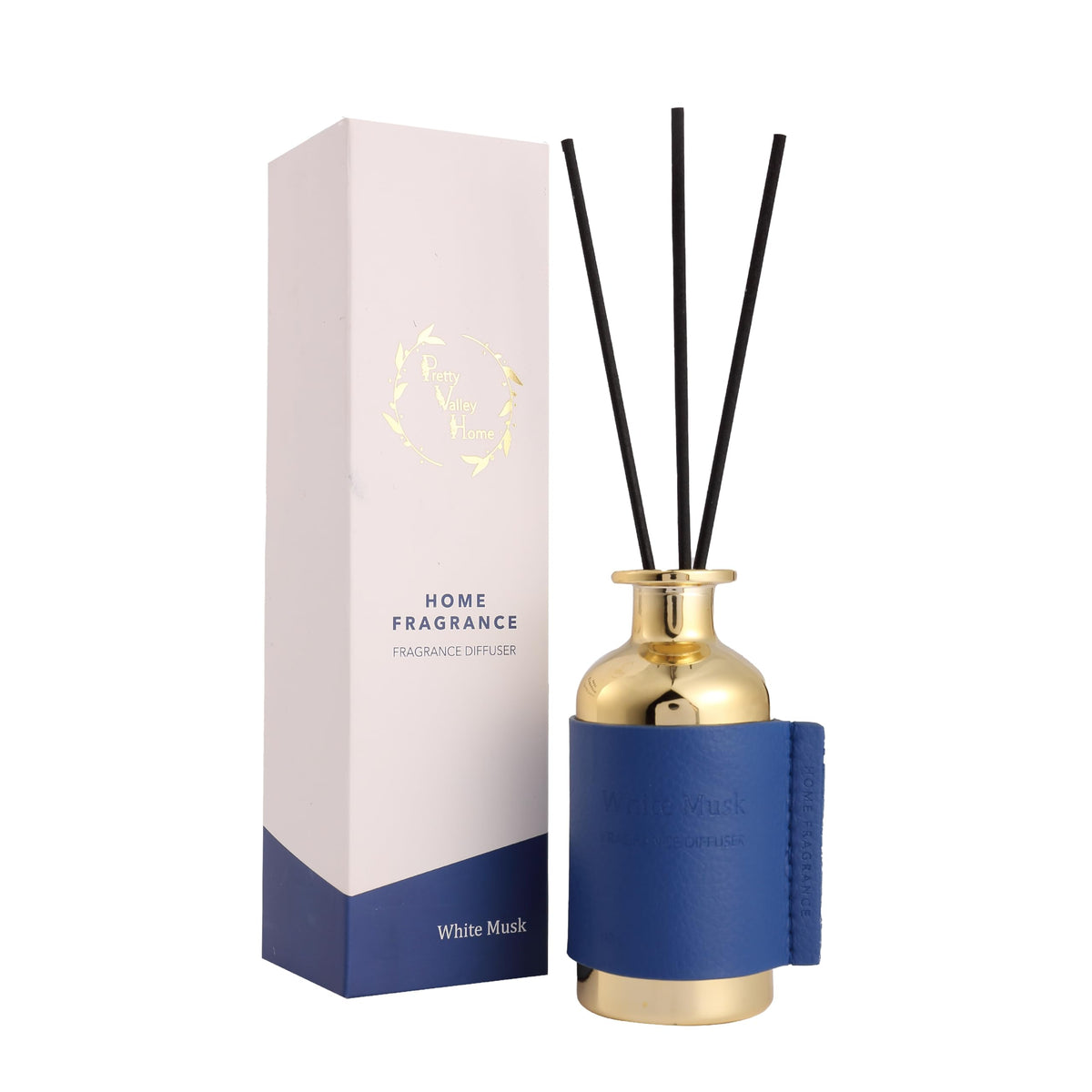 Orelune Reed Diffuser Set, White Musk / 2.7oz / Reed Diffusers for Home Fragrance – Natural Essential Oil Blend for Small Bathroom Decor, Aromatherapy Gift