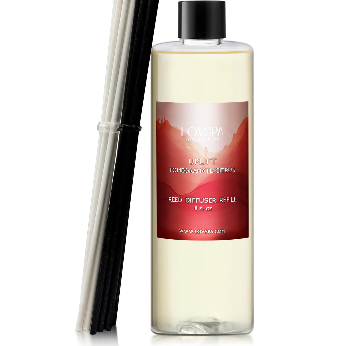 Reed Diffuser Refill Oil, UPLIFT Pomegranate Citrus 8 fl oz, Luxury Scent