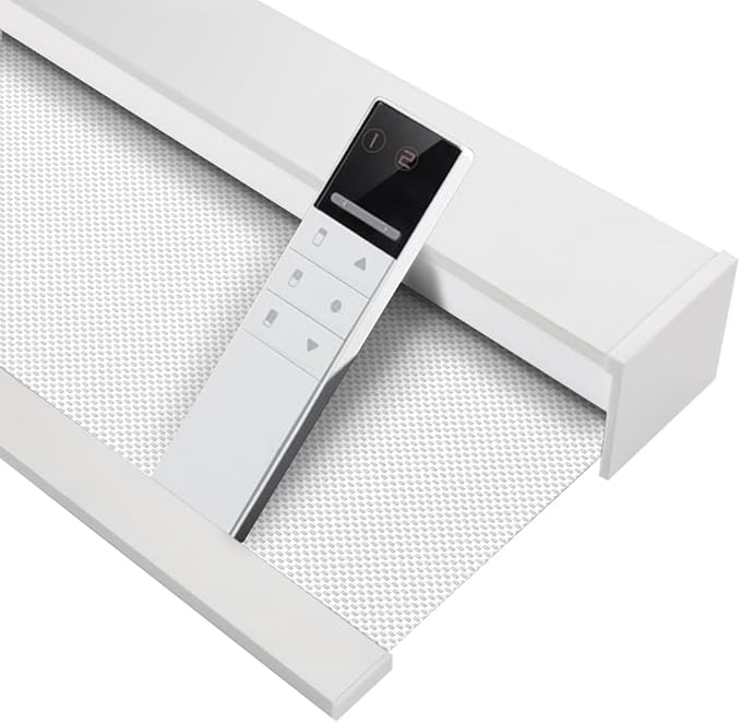Zshine Motorized Blackout Window Blinds Customize Width (23-95 Inches) Remote Control Wireless and Rechargeable Roller Shades Blinds for Windows, Home, Office, Hotel, Club, Restaurant(82006G)