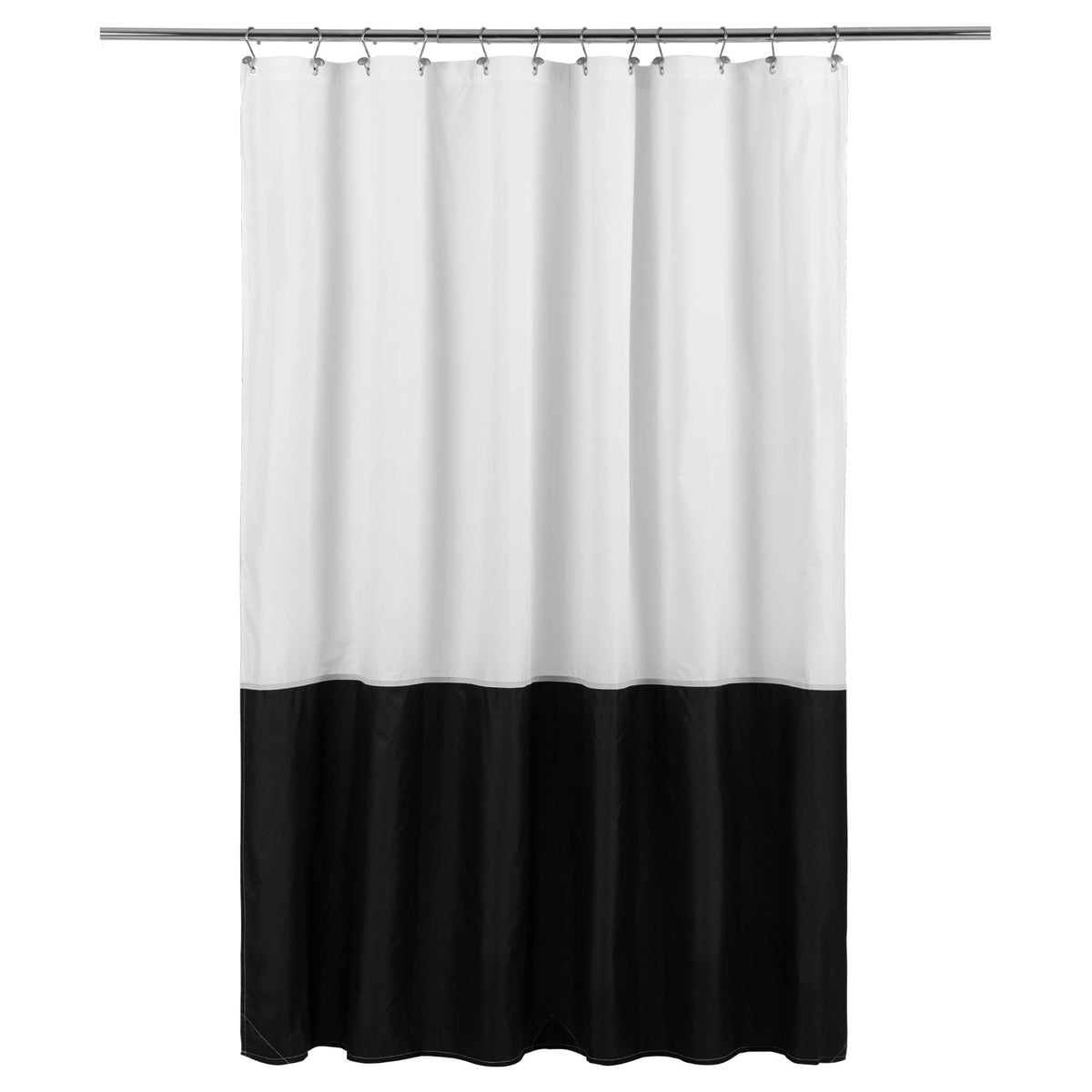 ALYVIA SPRING Waterproof Fabric Shower Curtain or Liner Black/White, 72x72