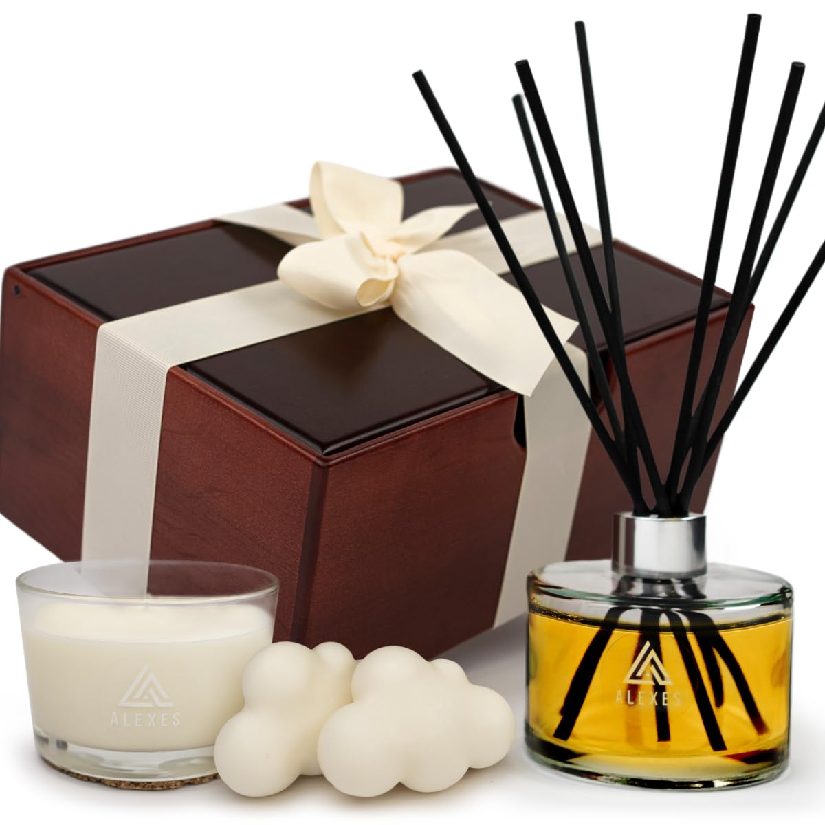 Essential Oil Diffuser Set Jasmine Reed Diffuser Fragrance – Infuser Aroma Gift Set – Room Scent Aesthetic – Home Fragrance Scent Kit