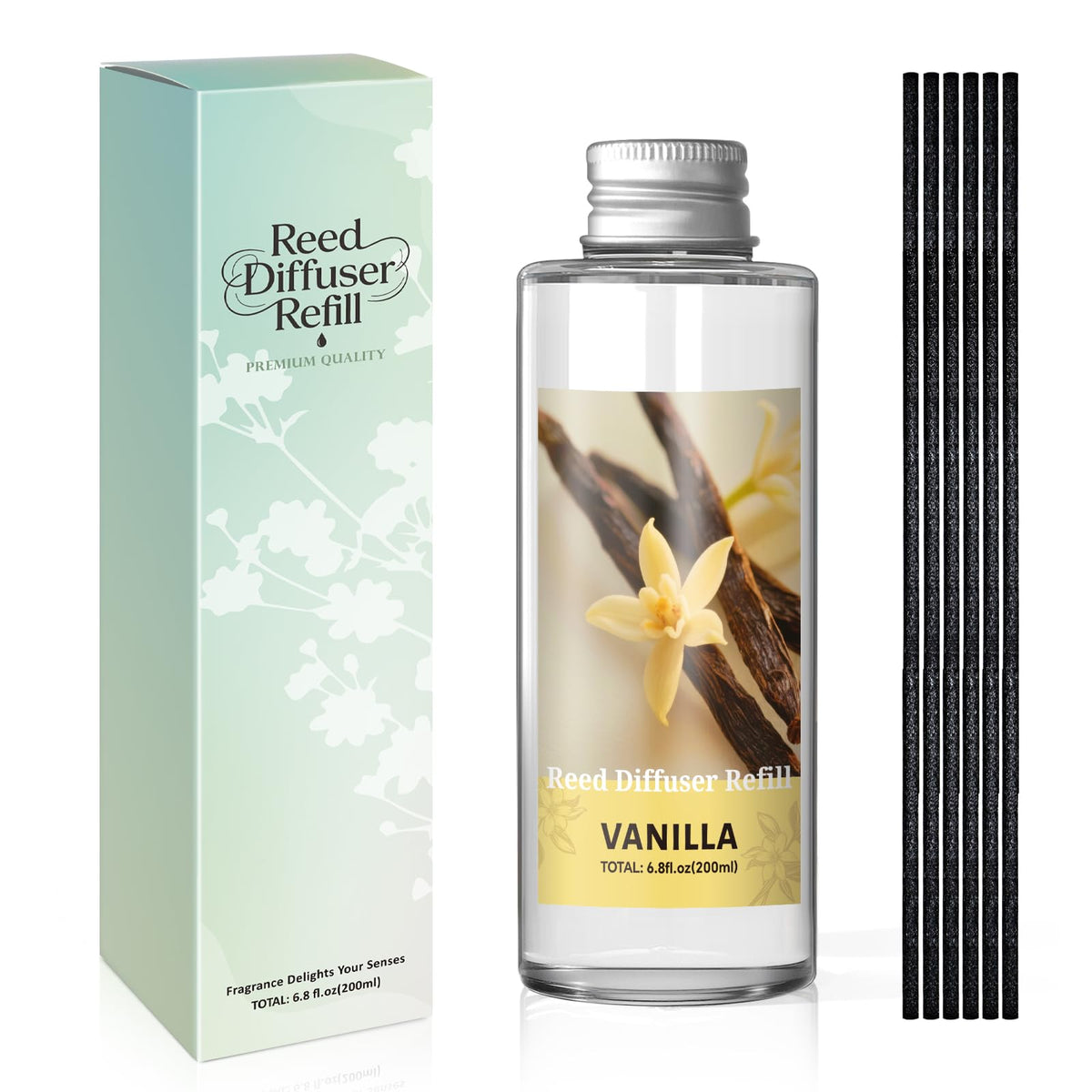 SCENTORINI Reed Diffuser Oil Refill Set, Vanilla Diffuser Oil 6.76 Fl Oz