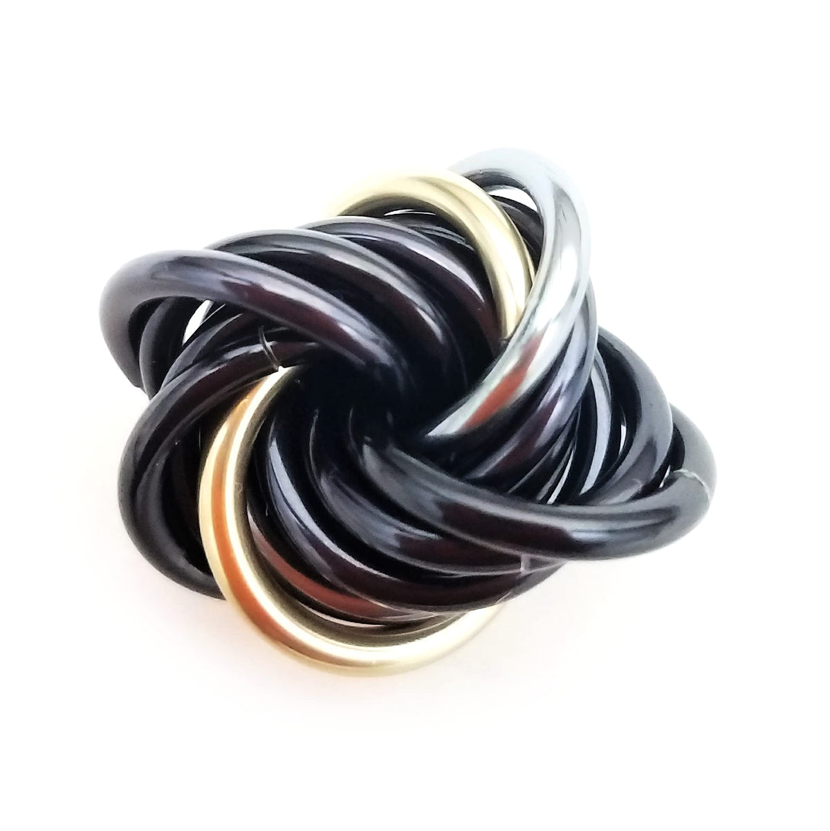 Möbii Fidget Ball (MultiColor): Quiet Mobius ADHD Anxiety Stim Stress Relief Toy Tool for Home Travel Office or Desk (Small, Full, Eclipse)