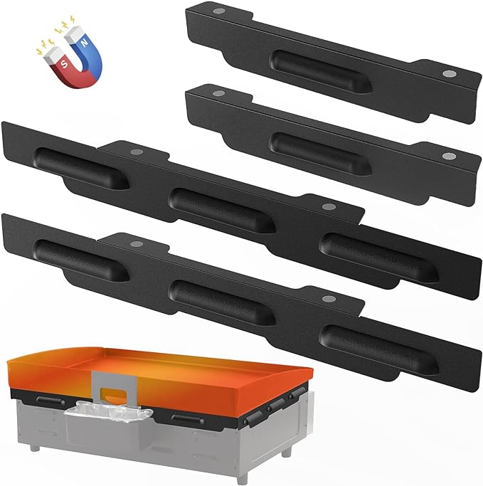 Wind Guards for Blackstone 22 Inch Griddle, Grill Accessories for Griddle Grill and Camping, MeWeBlue 5018 Magnetic Stainless Steel Wind Screens Protect Flame Hold Heat, Compatible with Hood, Black