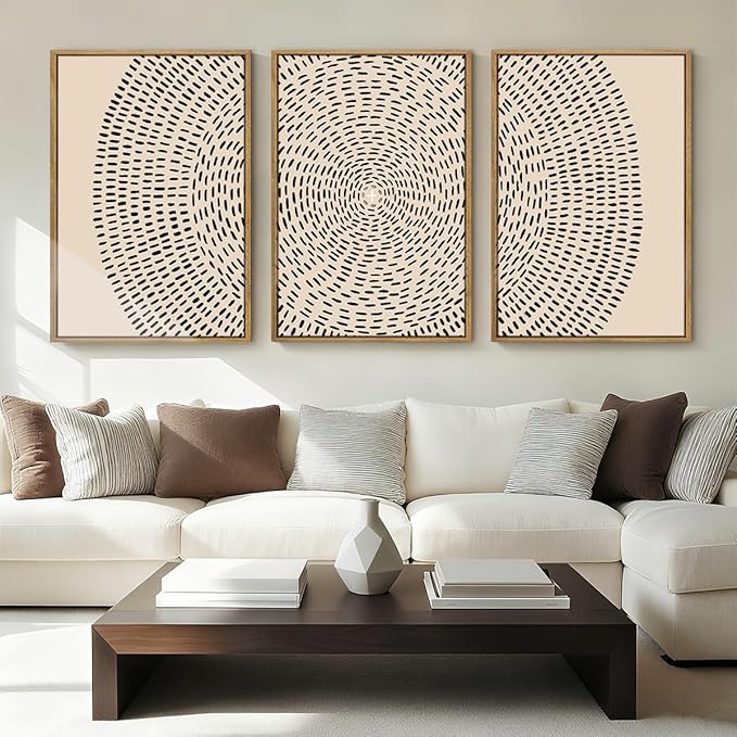 ANHUIB Jesus Wall Art 16x24 Inch Jesus Feeds The 5000 Canvas Wall Art Set of 3 Framed Christian Wall Decor Modern Abstract Art Print for Living Room Bedroom Office