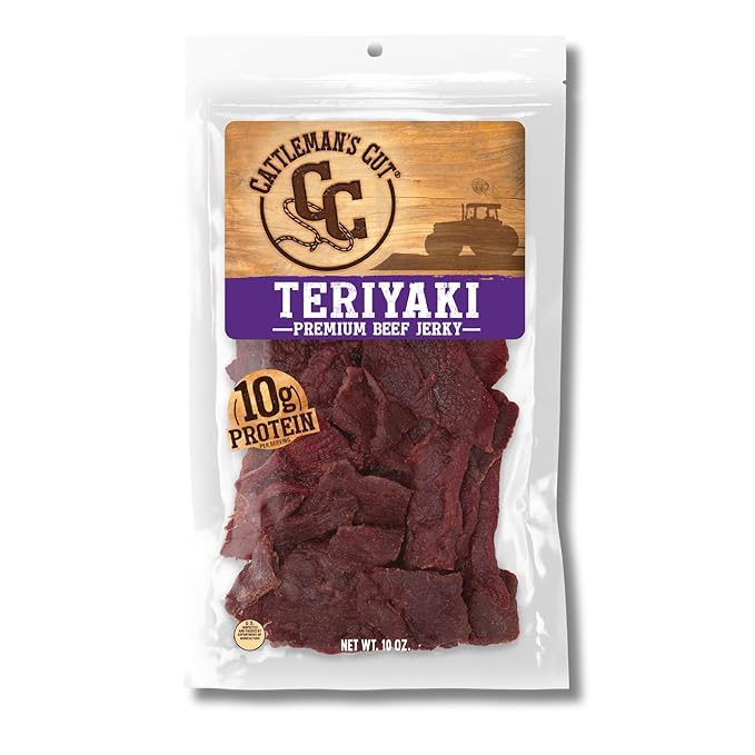 Cattleman's Cut Teriyaki Beef Jerky, 10 Ounce