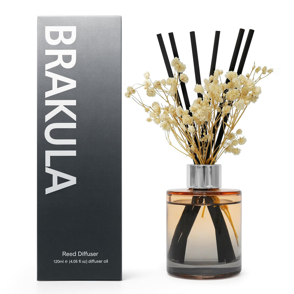 Brakula Reed Diffuser Set, Lavender Vanilla Scent, 4.06 fl oz Essential Oil