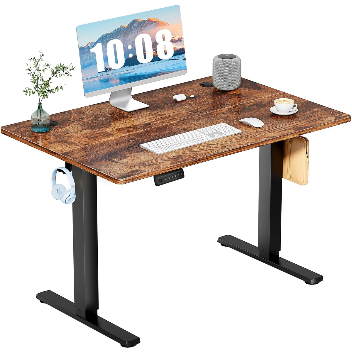 DUMOS 40 Inch Electric Standing Desk, Memory Adjustable Home Office Desk