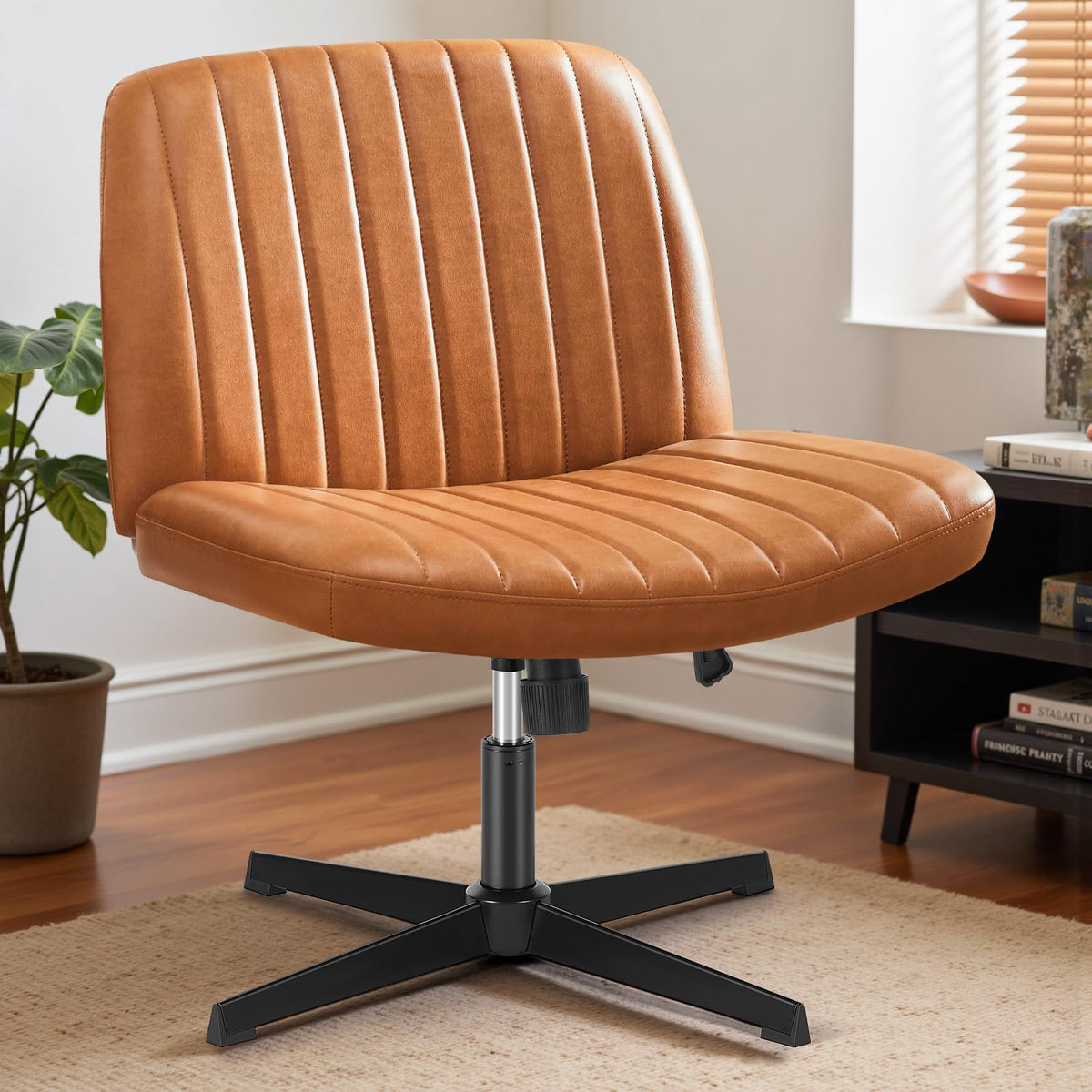 DUMOS Criss Cross Chair, Cross Legged Vanity Chair, Home Office