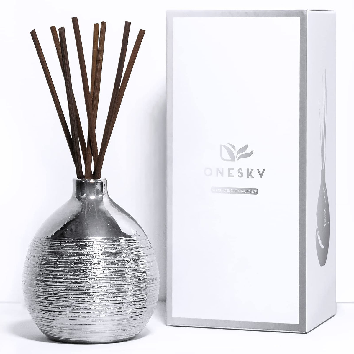 Onesky Reed Diffuser Gift Set, Lemon, Jasmine & Raspberry Scented Essential Oil with Sticks | 3.4oz(100ml) | Fragrances and Perfumery | A Long-Lasting Essential Oil Solution for Any Room