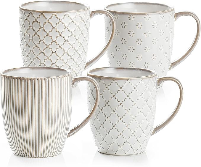 getstar Large Coffee Mugs 18 OZ Set of 4, Ceramic Coffee Mug Microwave and Dishwasher Safe, Coffee Cups Ceramic with Big Handle