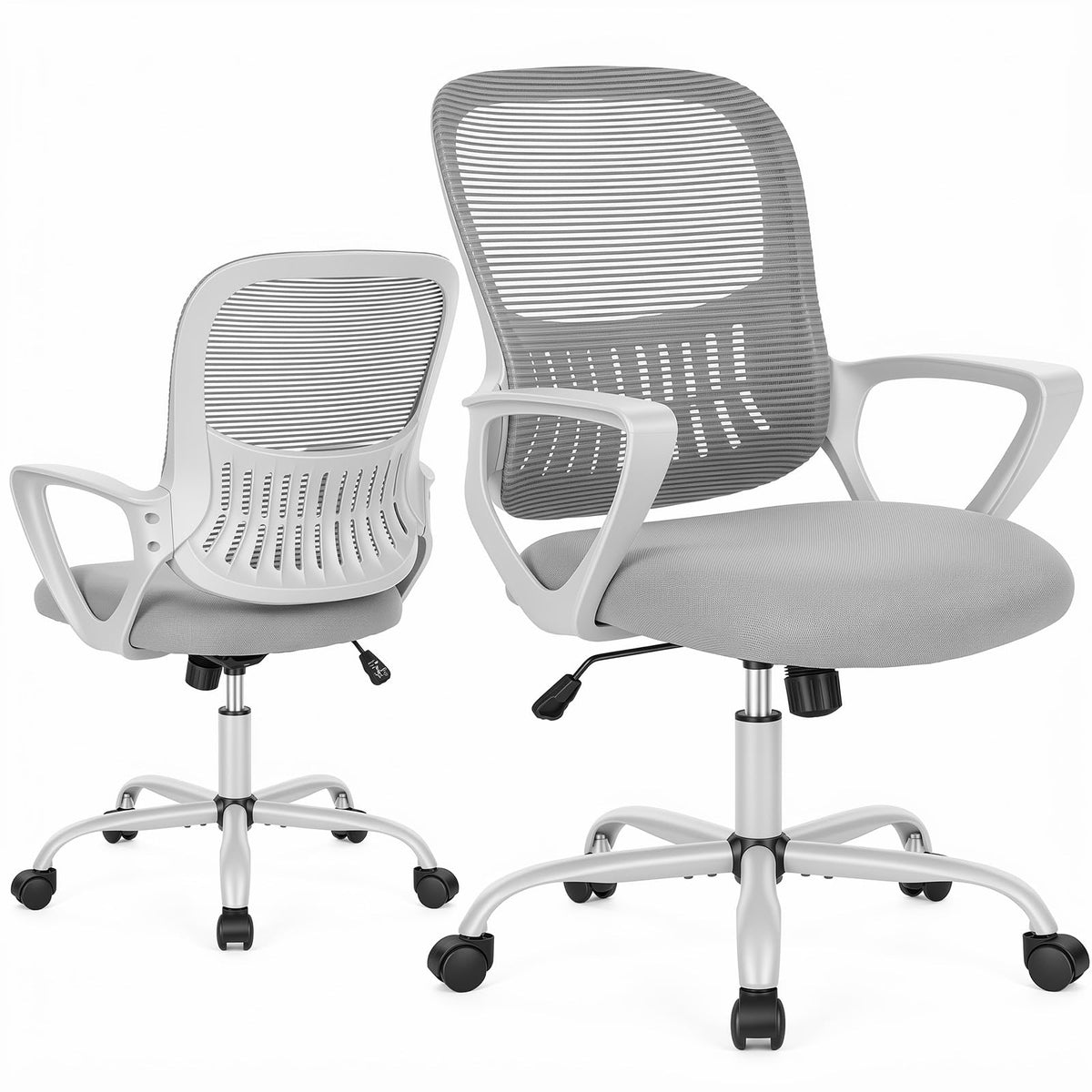 Sweetcrispy Executive Home Office Chair, Mesh Office Chair, Grey