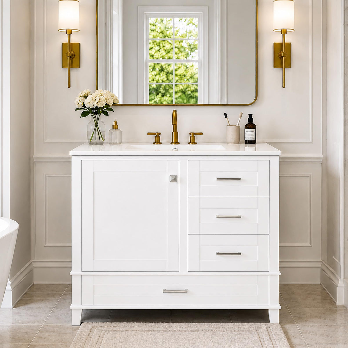 Noeko 36" Bathroom Vanity with Sink Combo Set Freestanding Cabinet