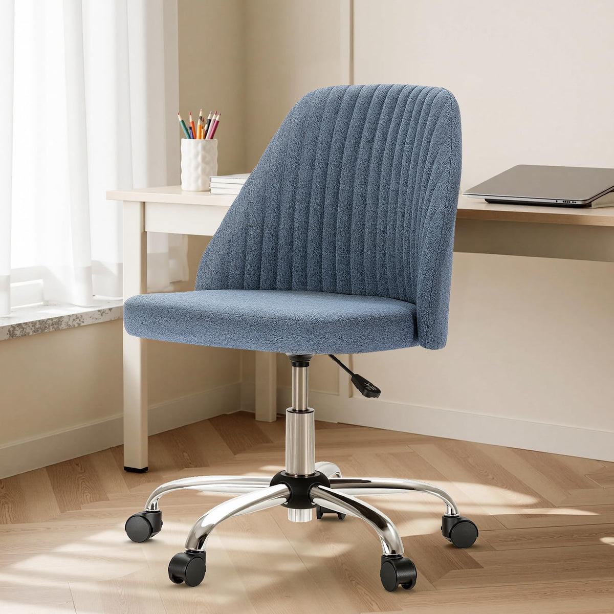 DUMOS Home Office Chair, Comfy Desk Chair with Rolling Wheels