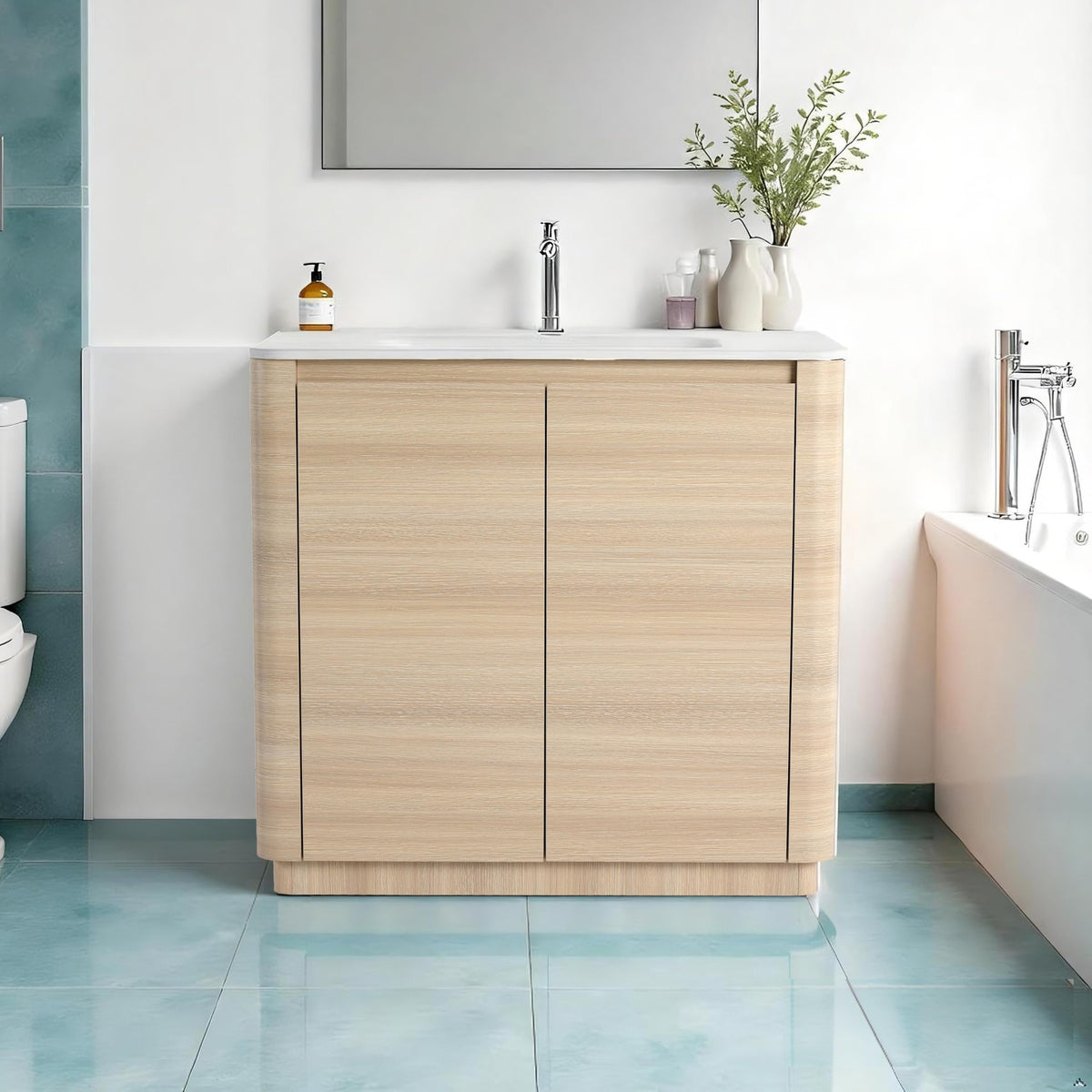 MORVANO 36" Freestanding Bathroom Vanity with Spacious Cabinet Storage