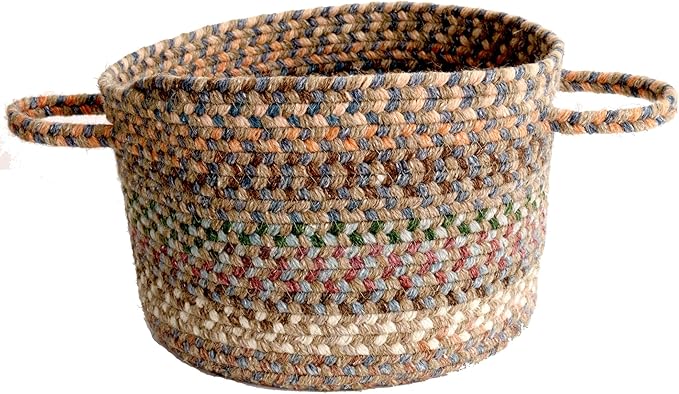 Capel American Heritage Moss Multi 0' 16" Basket Braided Rug