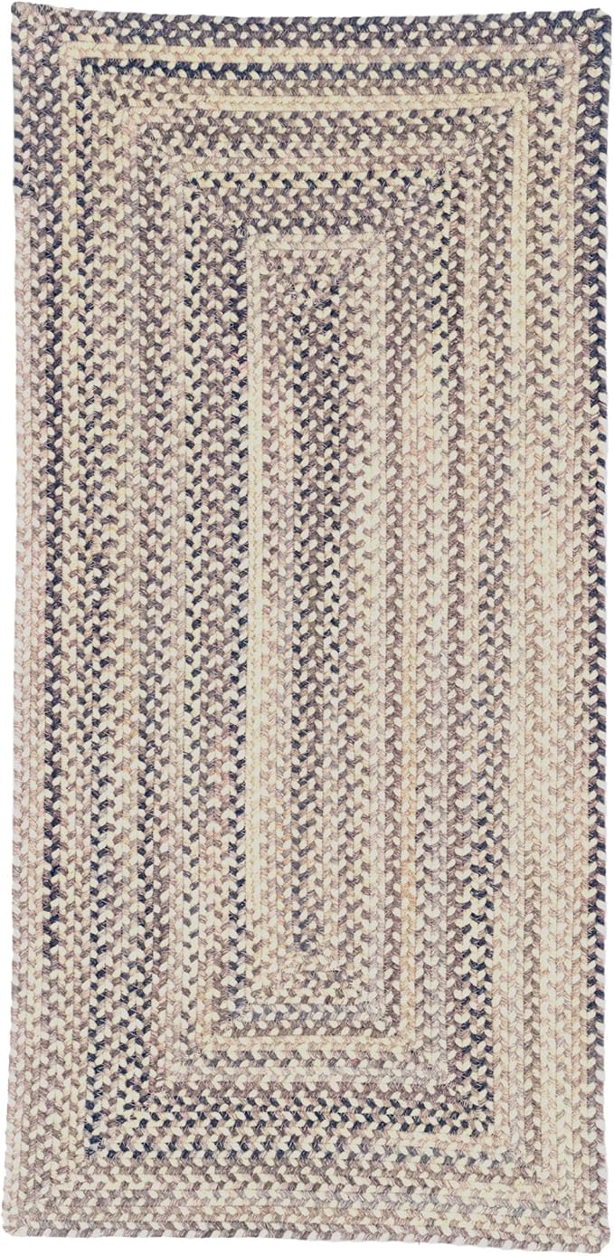 Capel American Heritage Pewter 7' 0" X 7' 0" Concentric Rectangle Braided Rug