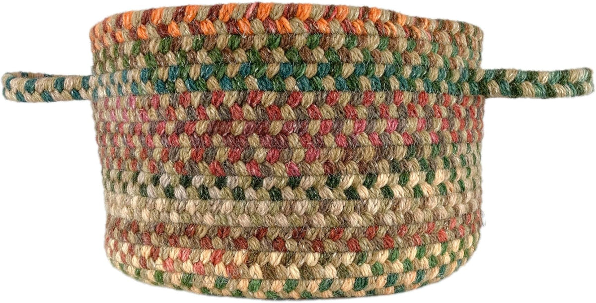 Capel American Heritage Tan Multi 0' 12" Basket Braided Rug