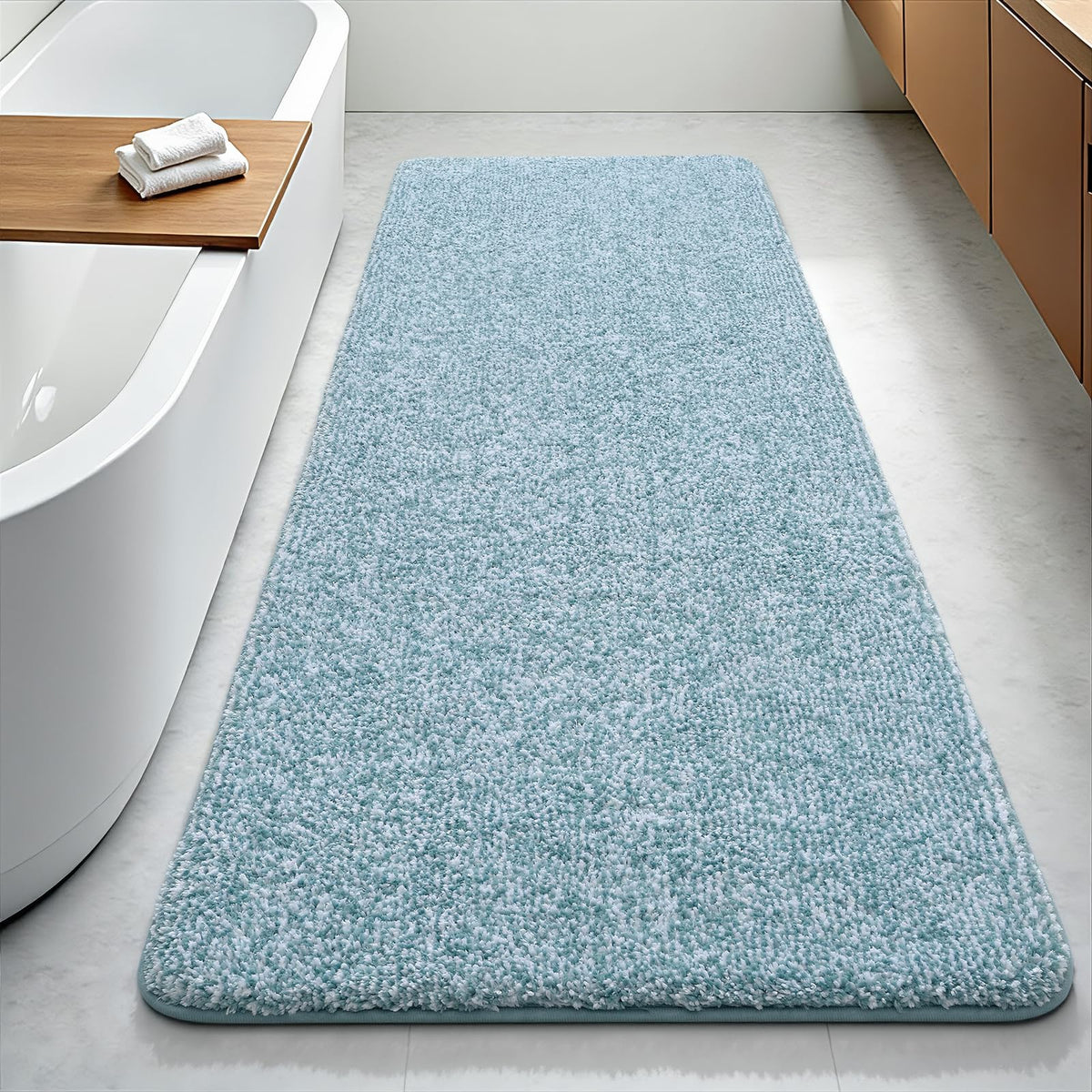 Bathroom Runner Rug 24x60 Inch, Absorbent Long Bath Rug for Shower Floor