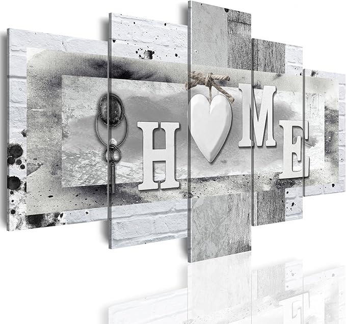 LUDUHU Love Poster - Sanctuary Vintage Canvas Print Wall Art, Rustic Vintage Sweet Home Quotes Wall picture, White Home Sweet Heart Painting, modern Family Wall Decor (F,Oversize 40x20inch)