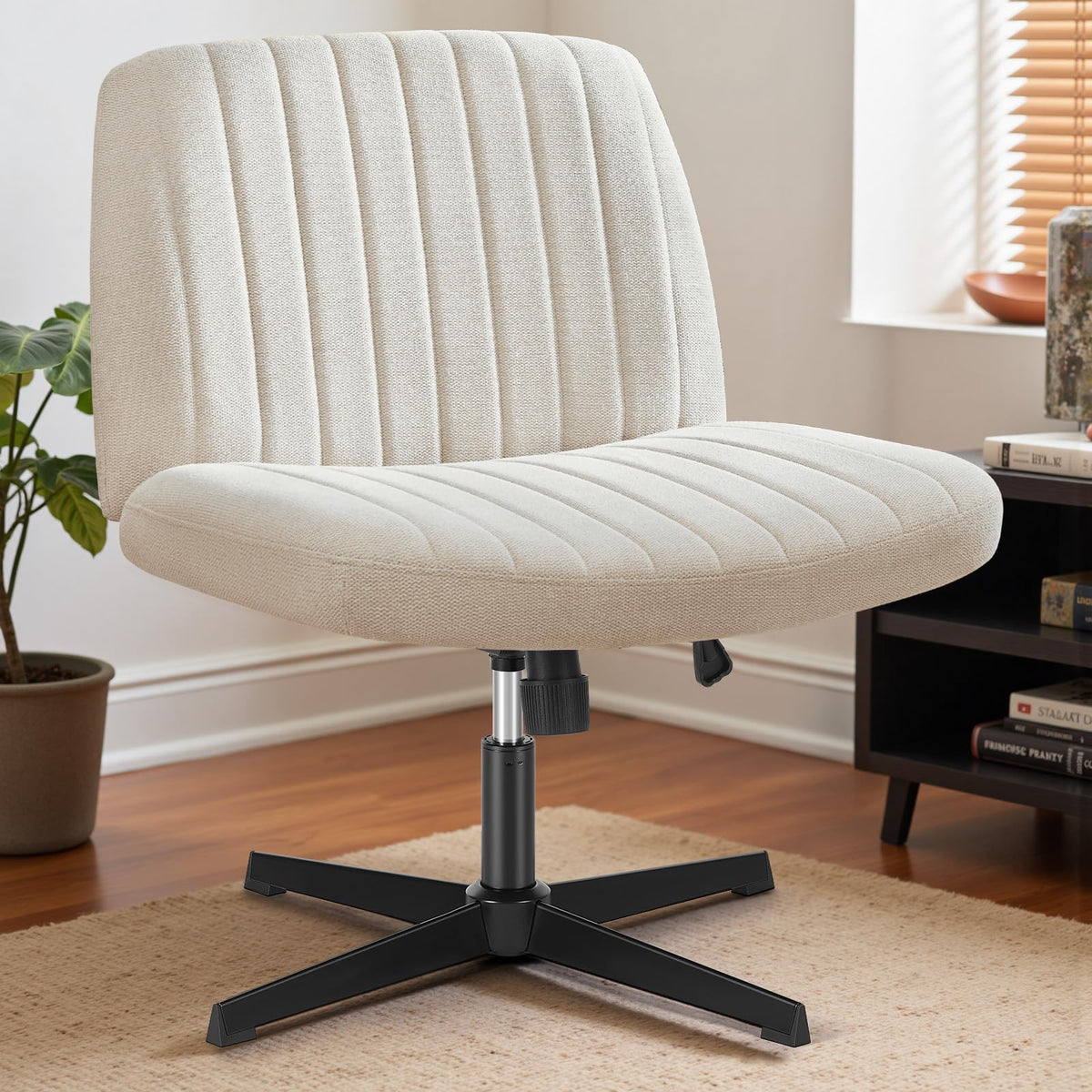 DUMOS Criss Cross Chair, Cross Legged Vanity Chair, Home Office