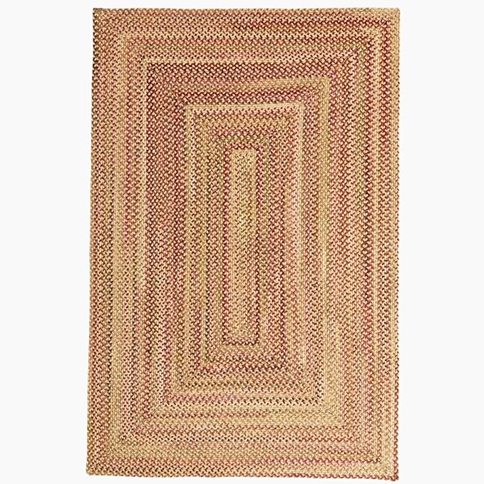 Capel American Heritage Harvest Gold 3' 0" X 5' 0" Concentric Rectangle Braided Rug