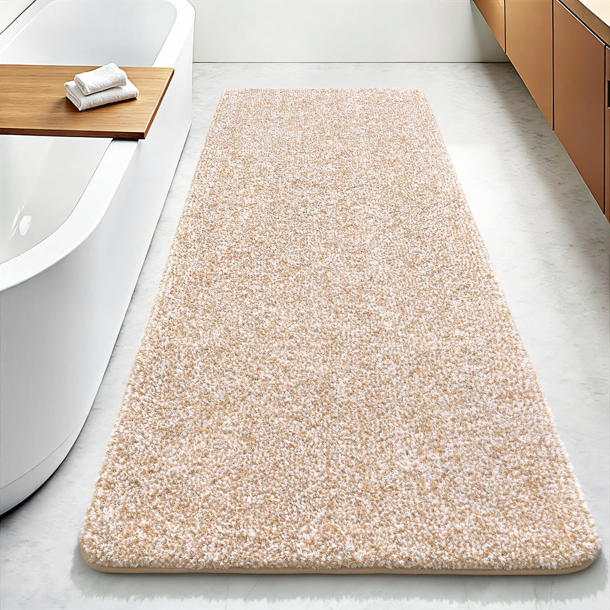 Bathroom Runner Rug 24x60 Inch, Absorbent Long Bath Rug for Shower Floor