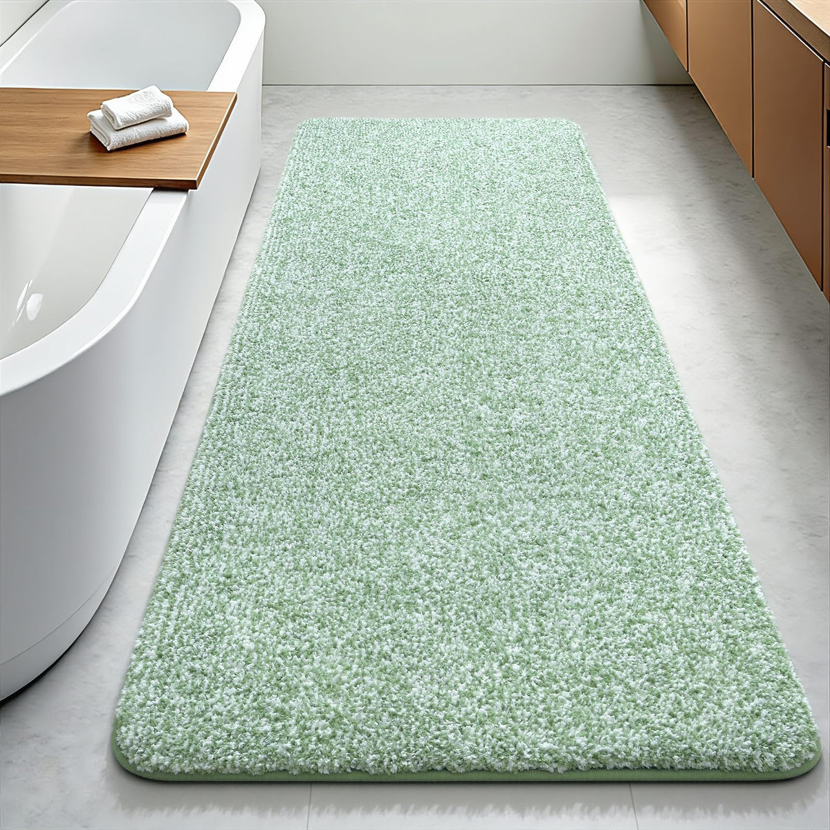 Bathroom Runner Rug 24x60 Inch, Absorbent Long Bath Rug for Shower Floor