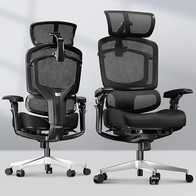 FLEXISPOT ErgoX-PRO Ergonomic Office Chair Black – Cloudtech Cushion, 5D Lumbar, 7D Armrests, 4D Headrest, 551LBS Capacity – Office, Gaming, Home