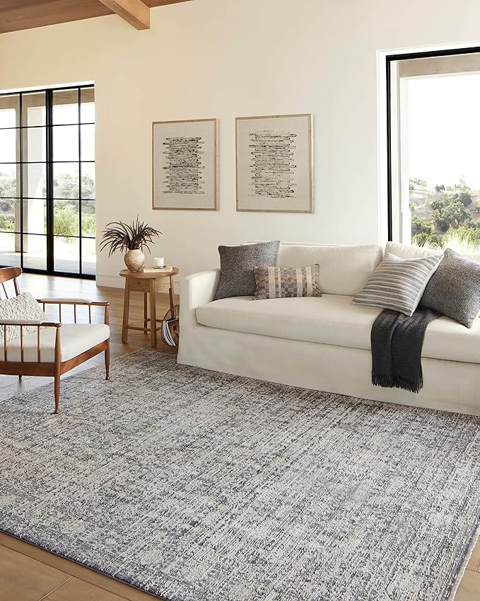 Loloi Amber Lewis Alie Collection ALE-03 Charcoal/Dove 2'-7'' x 12'-0'', .13'' Pile Height, Runner Rug